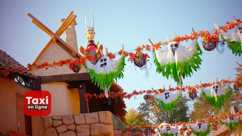 Réservez dès aujourd'hui votre taxi en ligne pour vivre pleinement l'expérience Halloween au Parc Astérix, tout en mettant en avant les festivités et les avantages exclusifs réservés à certains visiteurs